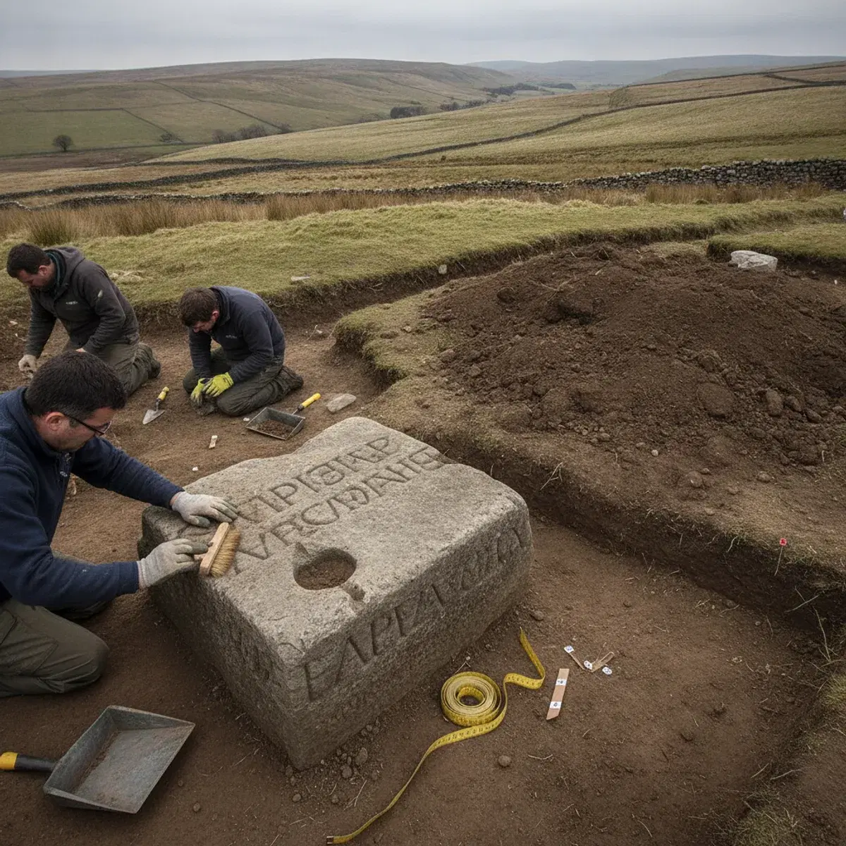 Roman Inscription Unearthed at Magna Roman Fort